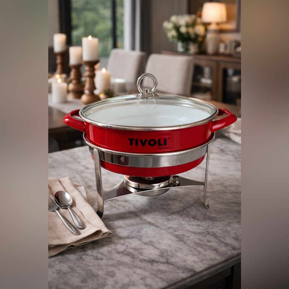 Vintage Tivoli Red Chafing Dish – Brand New, Never Used